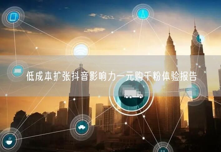 低成本扩张抖音影响力一元购千粉体验报告