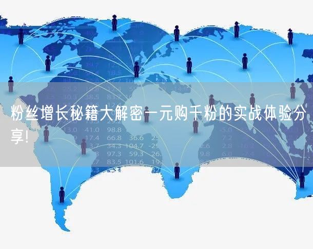粉丝增长秘籍大解密一元购千粉的实战体验分享!